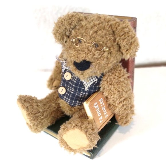 Boyds Bears Girl & Boy TEDDY BEARS Bookends Plush Stuffed Animals Books Are Fun - Picture 6 of 10